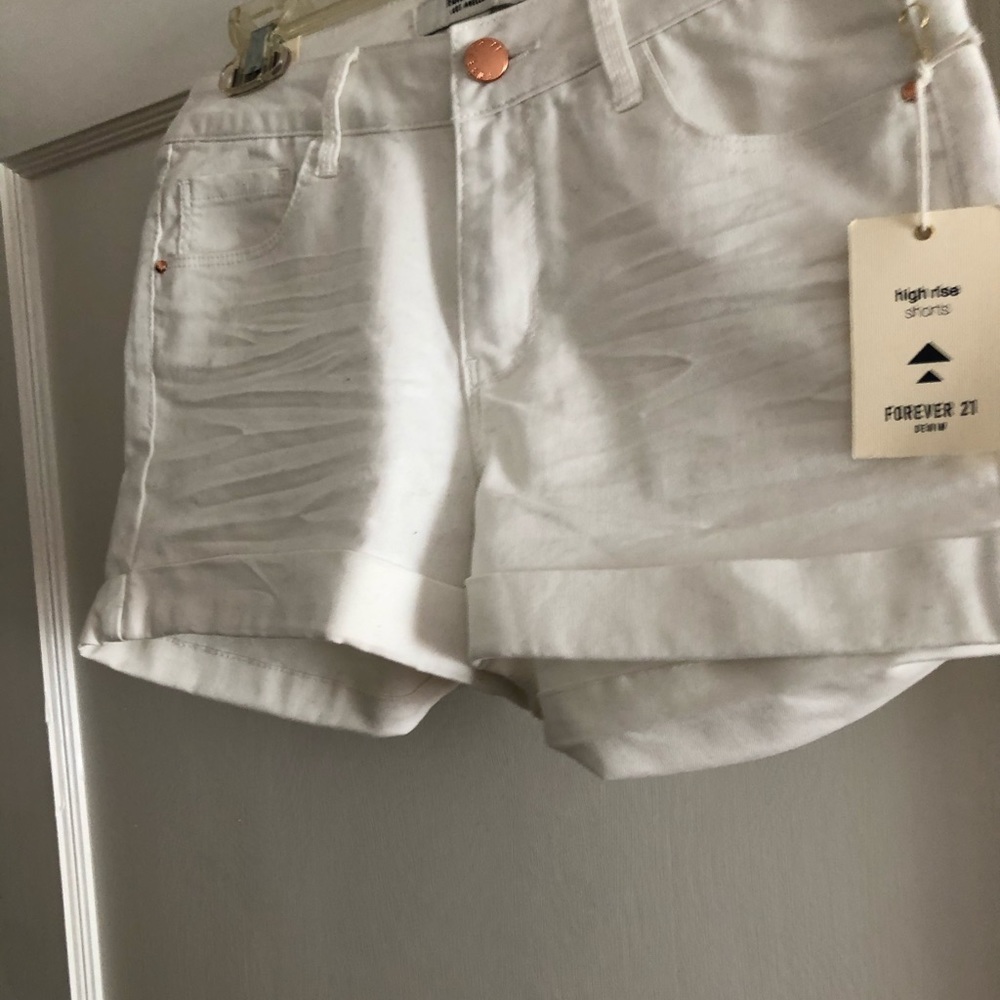 Forever 21 high rise denim shorts us 25